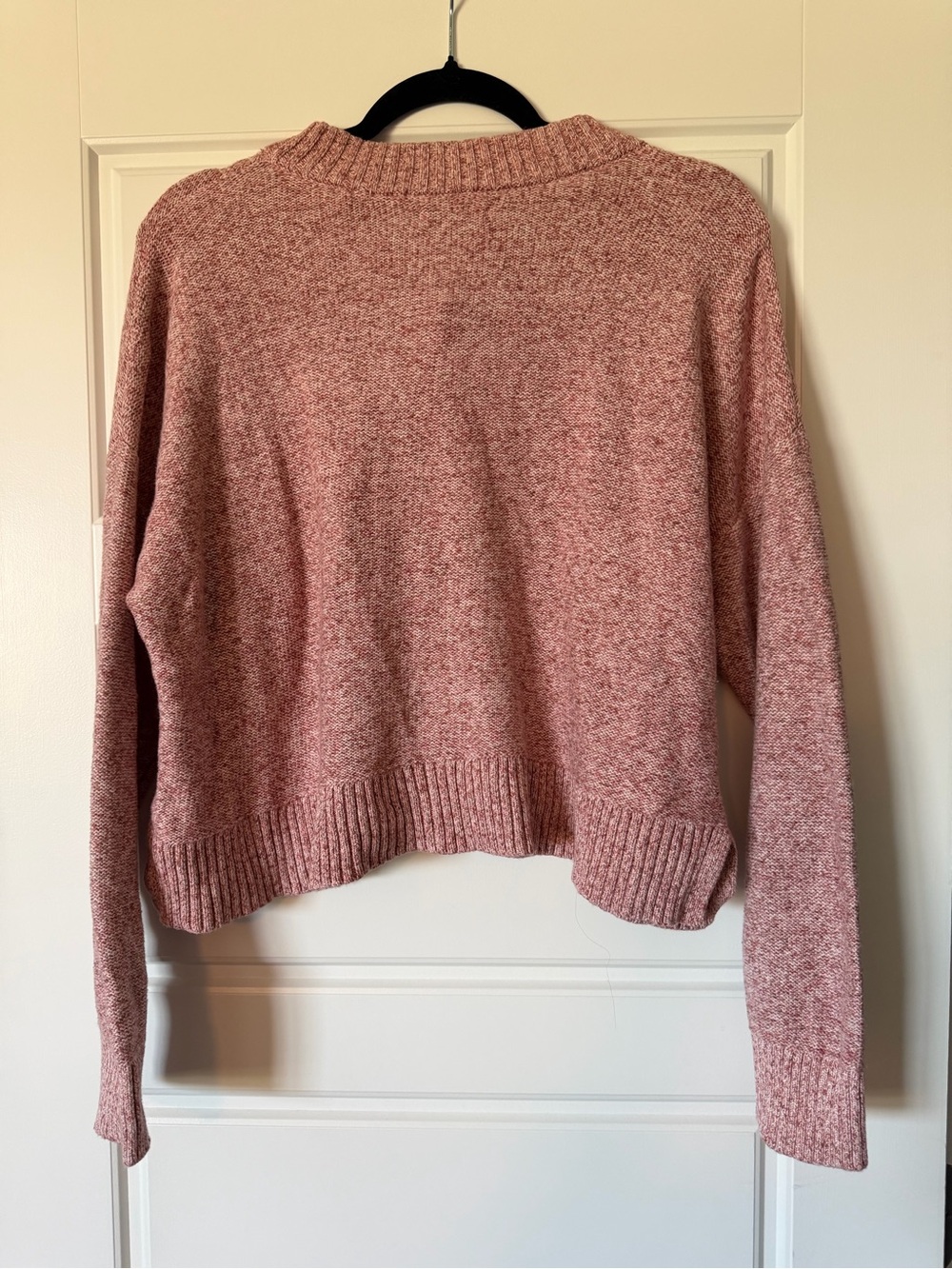 Quince Marled Rose Button-Front Women's Cropped Cardigan - Picture 6 of 8
